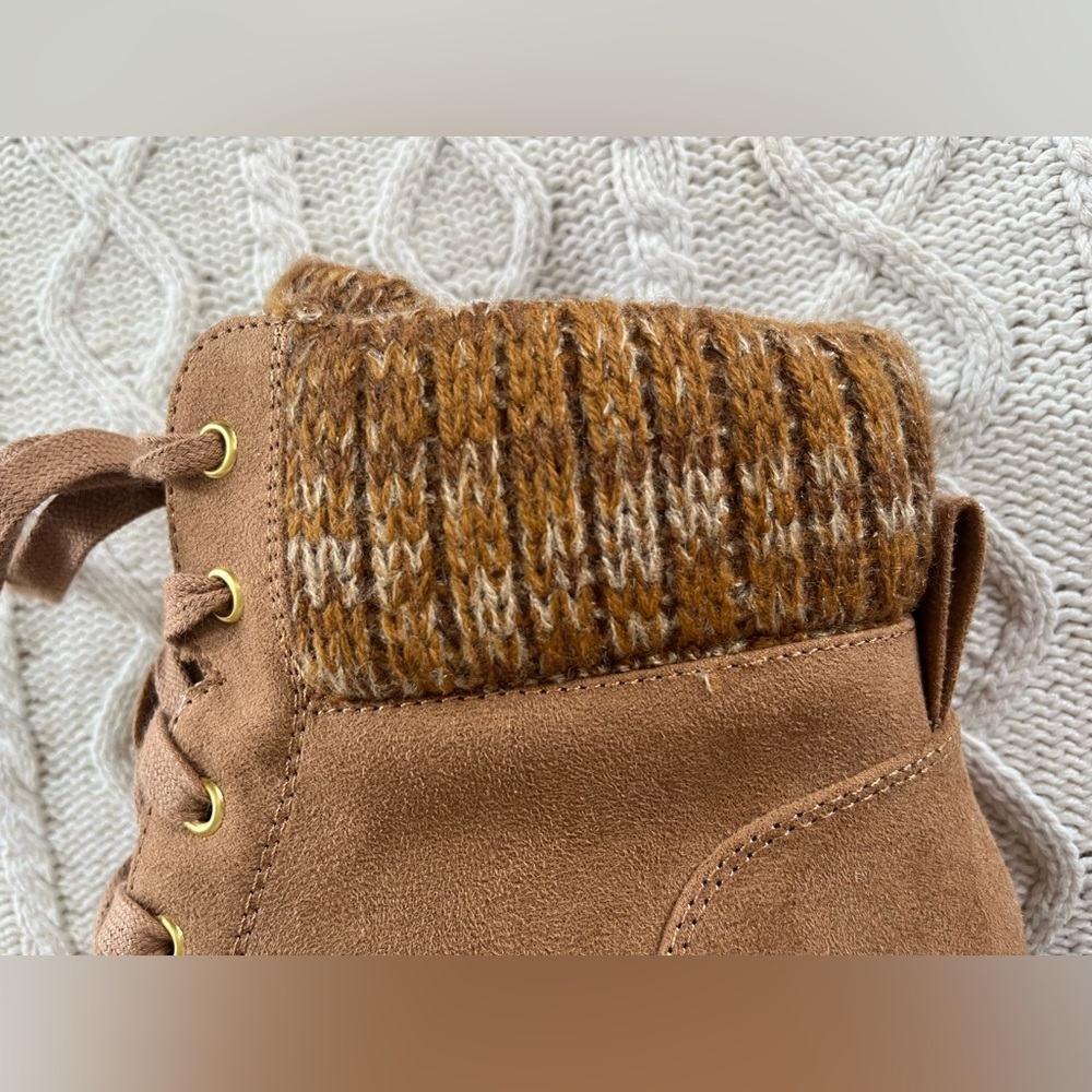 Sun & Stone Caramel Brown Hiking Boots with Heel Women’s size 9 - Picture 8 of 12